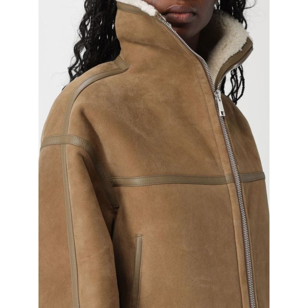 Yves Salomon Coat Woman Beige - Picture 4 of 4